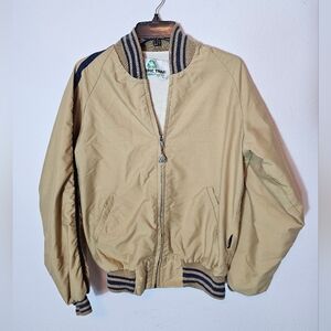 Pacific Trail Vintage Beige Jacket with Striped Accents Approximate Size Large